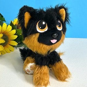 RARE Kidz Delight KD‎ Group Black & Brown Puppy Dog 8" Plush Stuffed Animal Toy